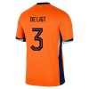 Officiële Voetbalshirt + Korte Broek Nederland De Ligt 3 Thuis EK 2024 - Kids